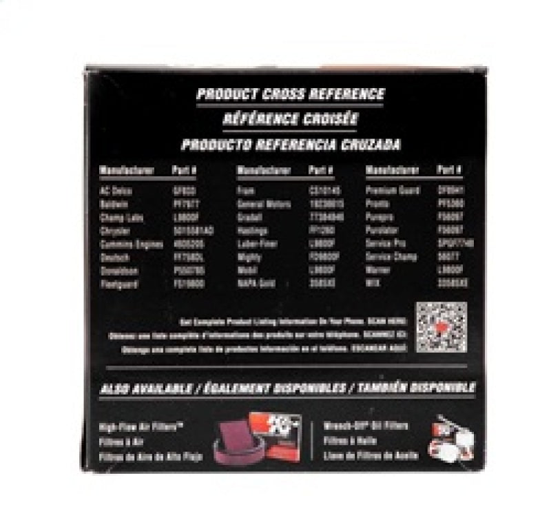 K&N 03-09 Dodge Ram 5.9L L6 Diesel 3.375in OD x 3.969in L Fuel Filter