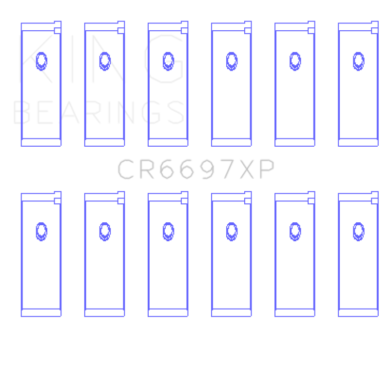 King Engine Bearings Nissan RB25/RB26 Performance Rod Bearing Set - Size +0.25mm