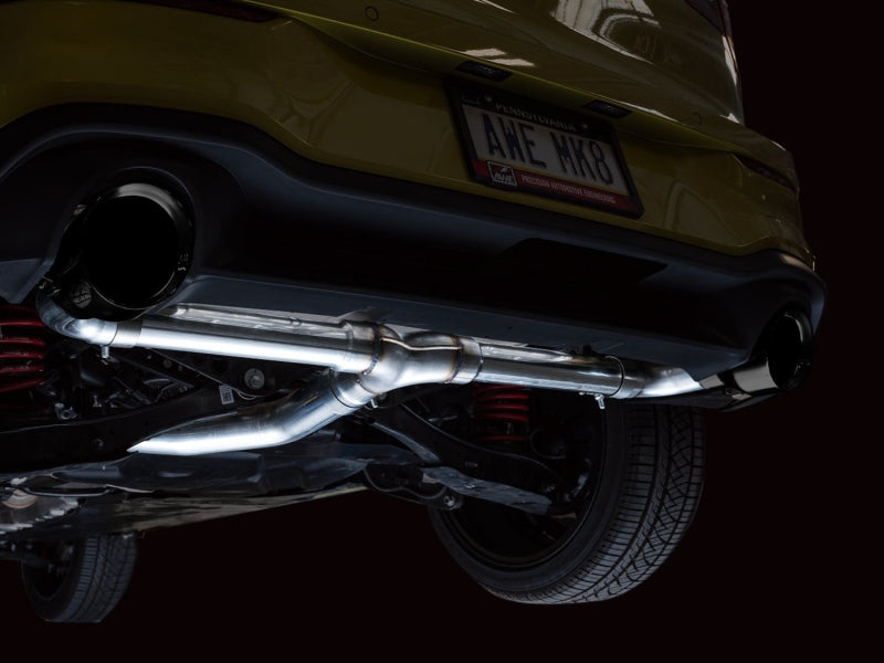 AWE 2022 VW GTI MK8 Track Edition Exhaust - Diamond Black Tips