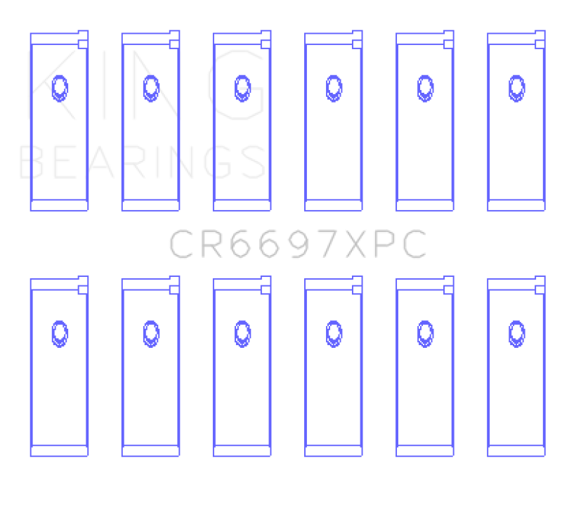 King Engine Bearings Nissan RB25DET/RB26DETT 24V pMaxKote Performance Rod Bearing Set - Size STD