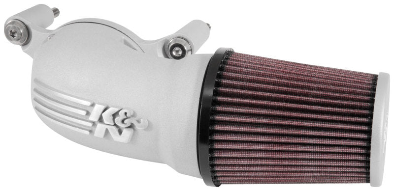 K&N 01-17 Harley-Davidson Softail / Dyna FI Performance Air Intake System Silver