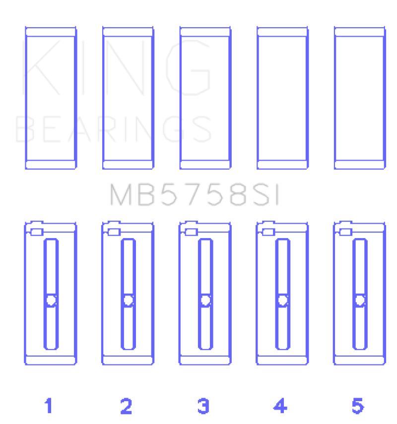 King Engine Bearings 2007 Mini Cooper N14B16 Main Bearing Set - Size +.3mm