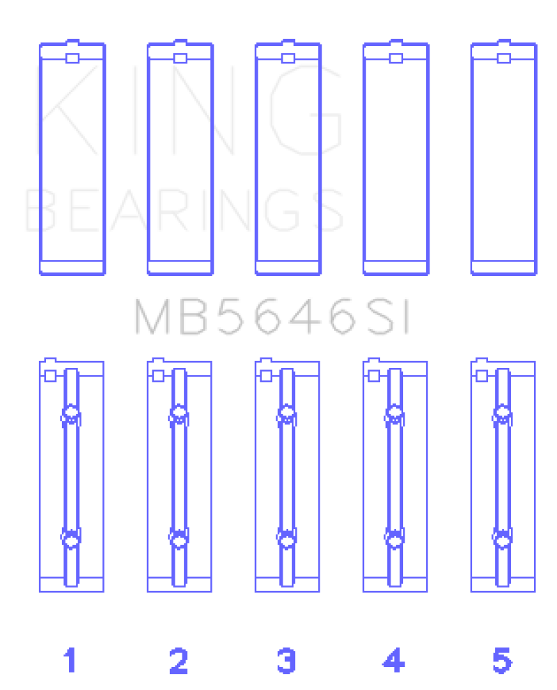 King Engine Bearings Toyota 1AZFE/2AZFE Main Bearing Set