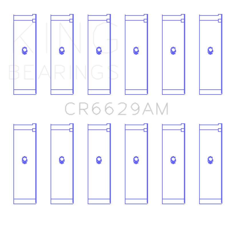 King Engine Bearings Mitsubishi 181CI 3.0L 6G72 V6/152CI 2.5L 6G73 V6 Rod Bearing Set - Size STD