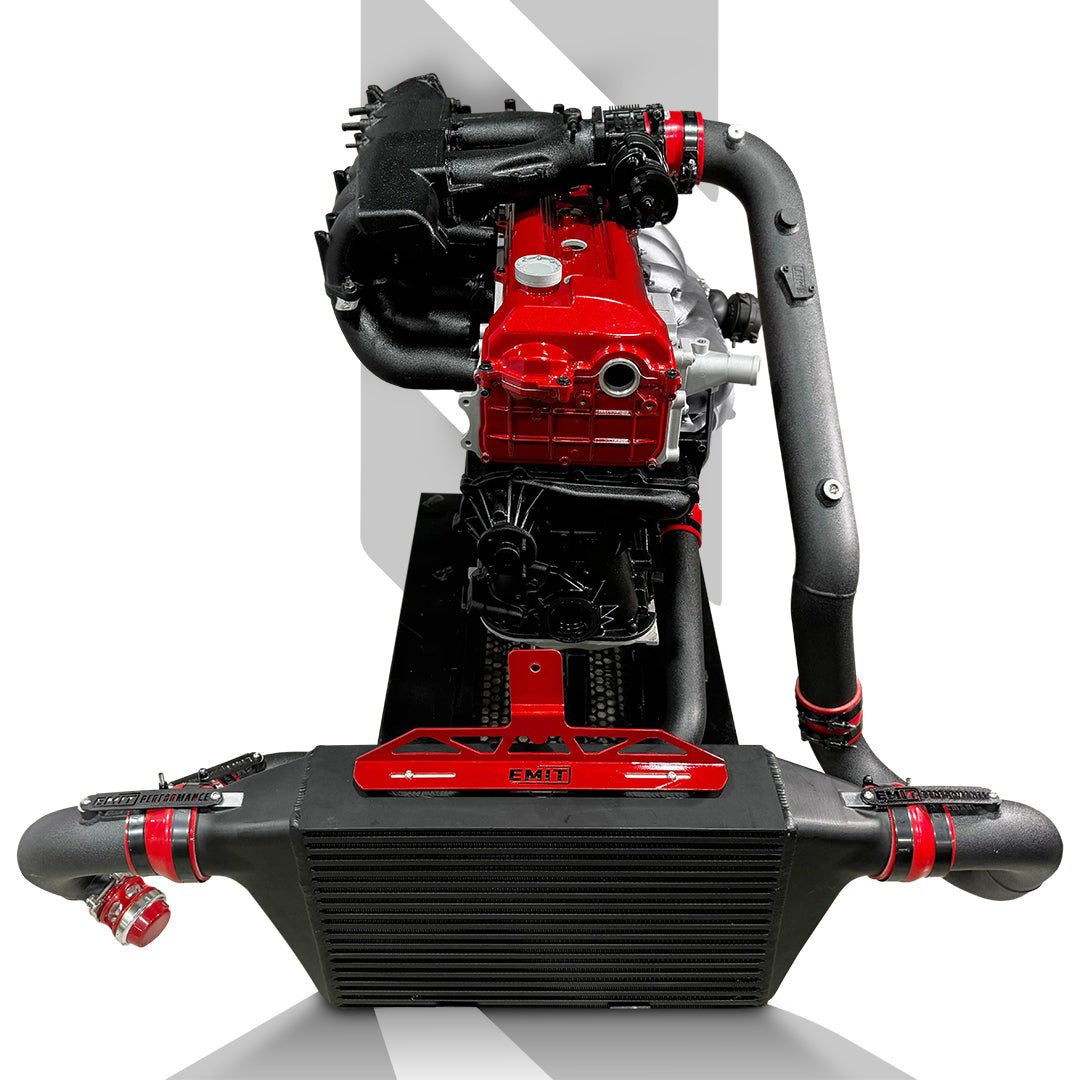 Top view of TB48 engine with full Y61 Sleeper Package turbo and intercooler kit