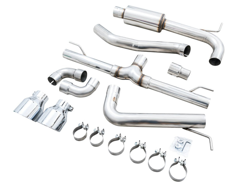AWE 2022 VW GTI MK8 Track Edition Exhaust - Chrome Silver Tips