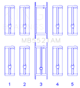 King Engine Bearings Chrysler 2.2L Main Bearing Set