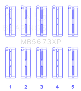 King Engine Bearings Honda F20C/F22C 16v Performance Main Bearing Set - Size STD