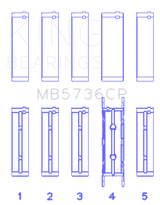 King Engine Bearings Ford Powerstroke 6.0L/6.4L Diesel Crankshaft Main Bearing Set - Size STD