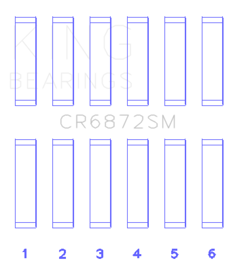 King Engine Bearings Toyota 1GR-FE Connecting Rod Bearing Set - Size +.25mm