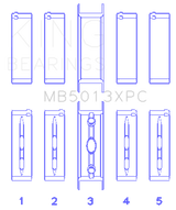 King Engine Bearings Chevy LS1/LS2/LS6 Performance Main Bearing Set w/ pMaxKote - Size STD