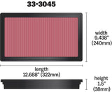 K&N 2016 TOYOTA HILUX REVO 2.8L L4 DSL Drop In Air Filter