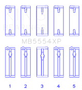 King Engine Bearings Toyota 3SGTE Performance Main Bearing Set - Size STD