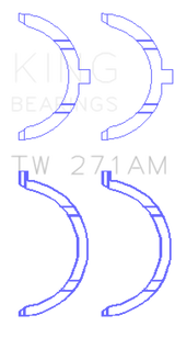 King Engine Bearings Nissan VQ20DE/VQ25DD/VQ25DE/VQ30DD/VQ30DE/VQ30DET/VQ35DE Thrust Washer Set