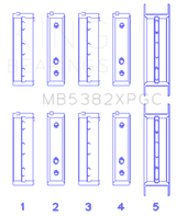 King Subaru EJ20/EJ22/EJ25 Including Turbo pMaxKote Performance Main Bearing Set - Size +.026mm