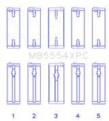 King Engine Bearings Toyota 3SGTE 16V 2.0L pMaxKote Performance Main Bearing Set - Size STD