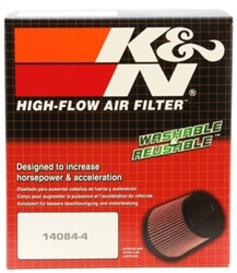 K&N Universal Rubber Filter Round Tapered 4.625in Top OD x 5in Base OD x 4in H