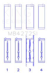 King Engine Bearings Holden Alloytec 175/190 Crankshaft Main Bearing Set