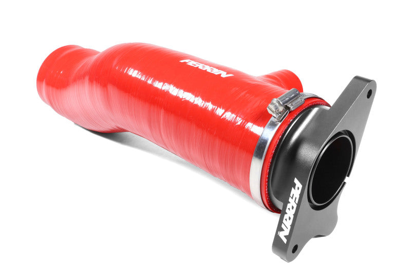 PERRIN 22-24 Subaru WRX / 20-25 LGT &amp; OBXT Turbo Inlet Hose w/Turbo Adapter Flange (Long) - Red