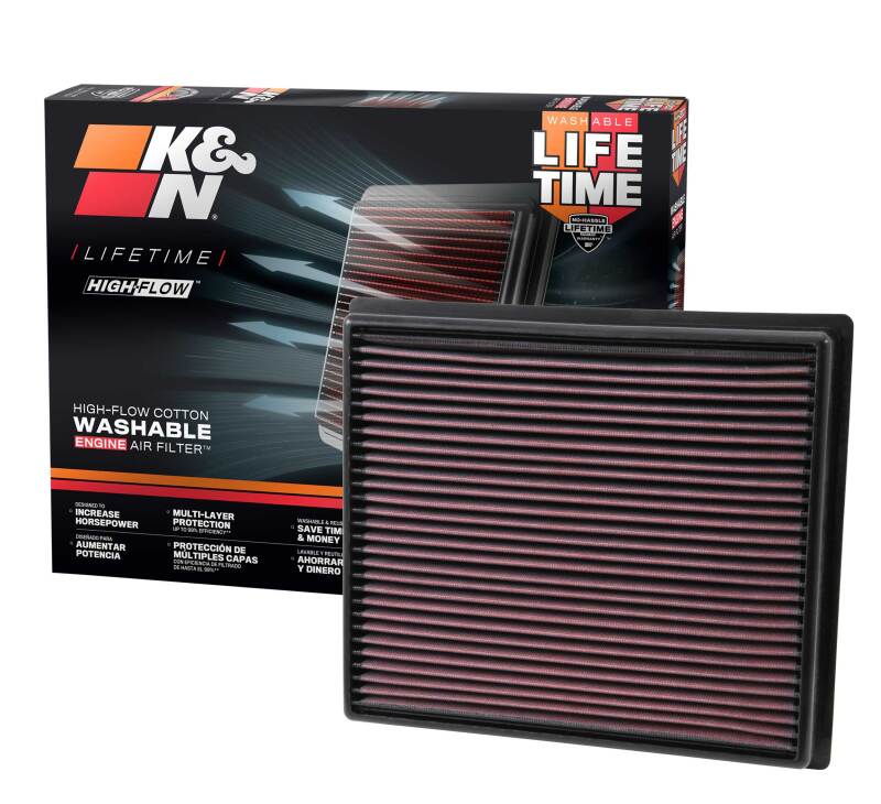 K&N Replacement Panel Air Filter for Toyota 2014 Tundra 4.6L/5.7L/ 2014 Sequoia 5.7L V8