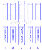 King Engine Bearings Chevy LS1/LS6/LS3 Performance Main Bearing Set - Size STD