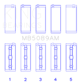 King Engine Bearings Toyota 1RZ Crankshaft Main Bearing Set - Size STD