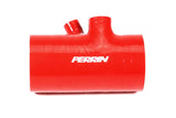 PERRIN 22-24 Subaru WRX / 20-25 LGT &amp; OBXT Turbo Inlet Hose w/Turbo Adapter Flange (Short) - Red