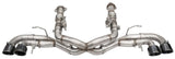 Corsa 20-25 Corvette C8 3in Xtreme Cat-Back Exhaust 4.5in Blk Quad Tips - Integrates stock AFM Valve