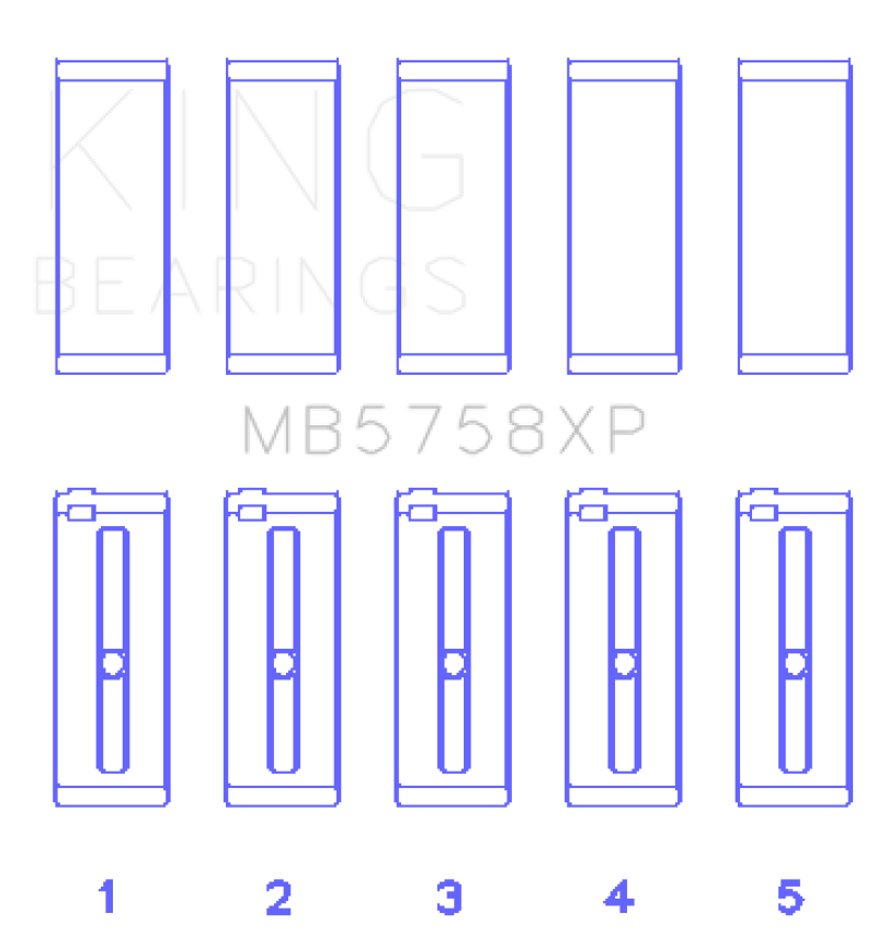 King Engine Bearings Peugeot EP6 1.6L/BMW N14B16C Main Bearing Set - Size STD