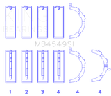 King Engine Bearings Ford EcoBoost 3.5L/3.7L V6 Main Bearing Set - Size STD