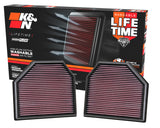 K&N Replacement Air Filter for 11-14 BMW M5/M6 4.4L V8 / 2015 M4/M3 3.0L I6  (2 per box)