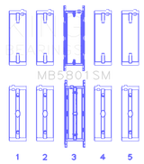 King Engine Bearings BMW S63 Crankshaft Main Bearing Set