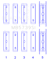 King Engine Bearings Subaru EJ20/EJ22/EJ25 Bi-Metal Silicon Aluminum Main Bearing Set - Size +.002mm