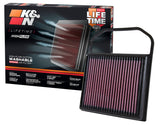 K&N Replacement Air Filter for 15-16 Mercedes Benz C400 3.0L / E320 / GL450 / ML400 (2 Required)