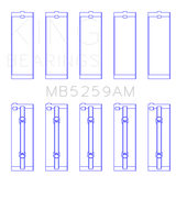 King Engine Bearings Acura B18A1/B1/C1/C5 K20A/K24A Main Bearing Set - Size STD