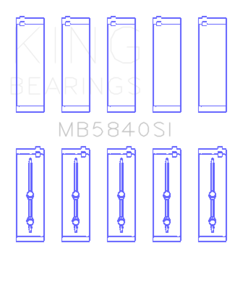 King Engine Bearings Chrysler/Dodge Gen 3 Hemi 5.7L/6.1L/6.4L Crankshaft Main Bearing Set (Set of 5)