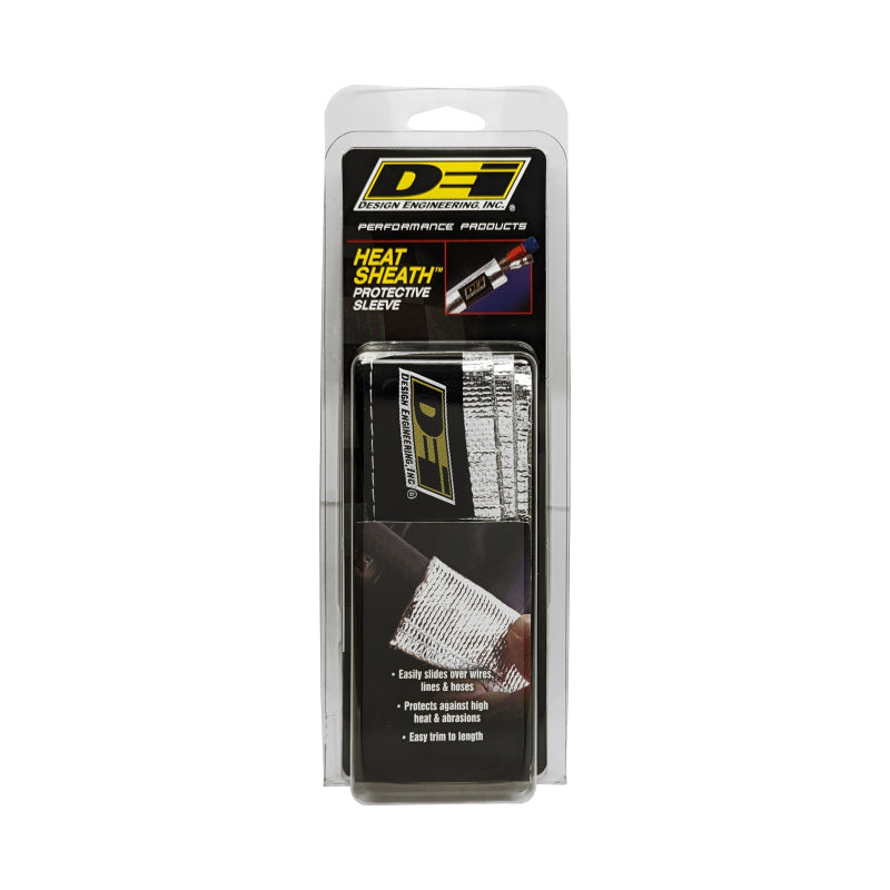 DEI Heat Sheath 3/4in x 3ft - Aluminized Sleeving - Sewn Edge