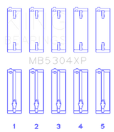 King Engine Bearings Mazda B6/B6-T/ZM/B3/B5 Main Bearing Set - Size +0.25mm
