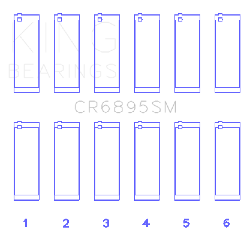 King Engine Bearings Ford EcoBoost 3.5L/3.7L V6 (.781 Width) Performance Rod Bearing Set - Size STD