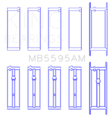 King Engine Bearings Nissan KA-24E Main Bearing Set - Size STD