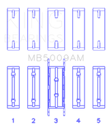 King Engine Bearings Ford Fiesta 1.25i (ZETEC) Crankshaft Main Bearing Set