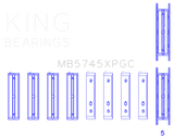 King Engine Bearings Subaru FA20/Toyota 4U-GSE pMaxKote Performance Main Bearing Set - Size STD