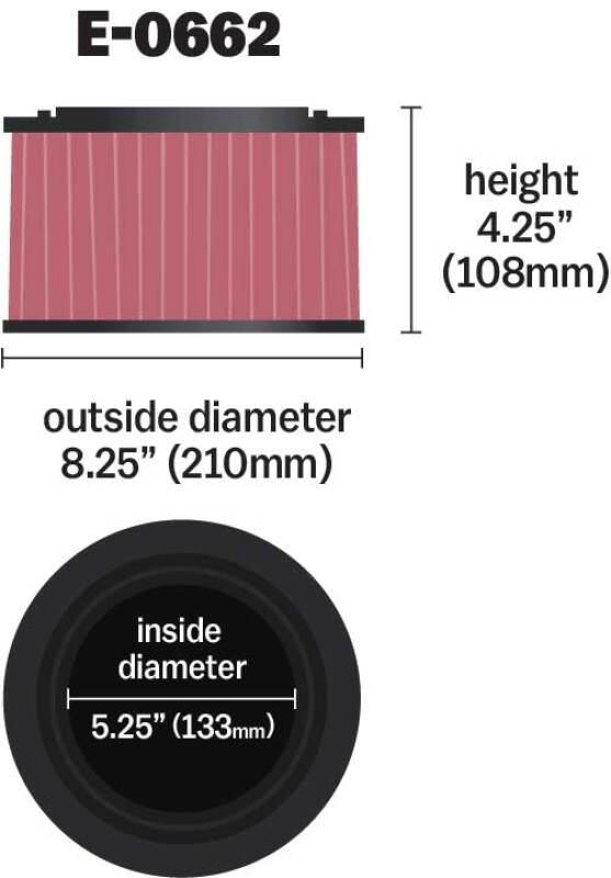 K&N Replacement Round Straight Air Filter for 12-15 Ford Ranger