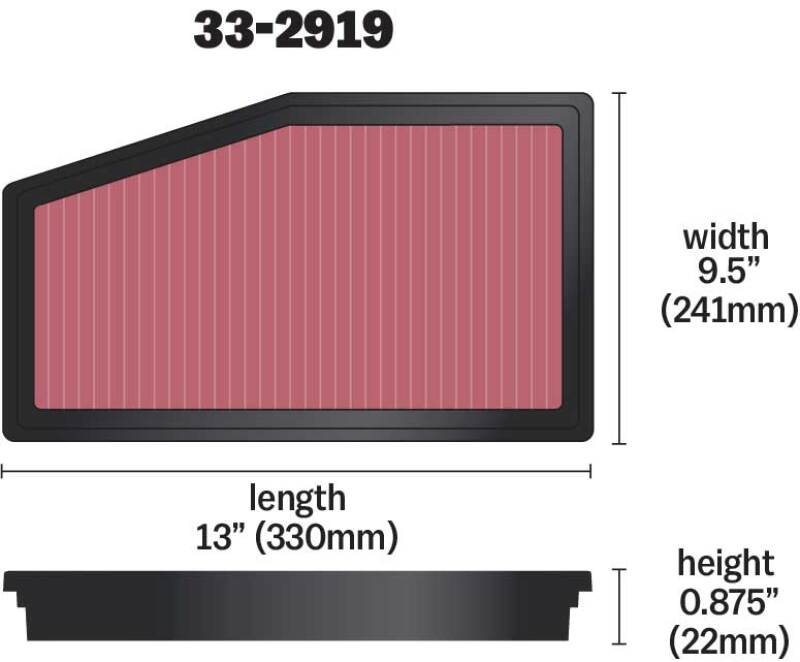 K&N 06 Holden Commodore VE Drop In Air Filter