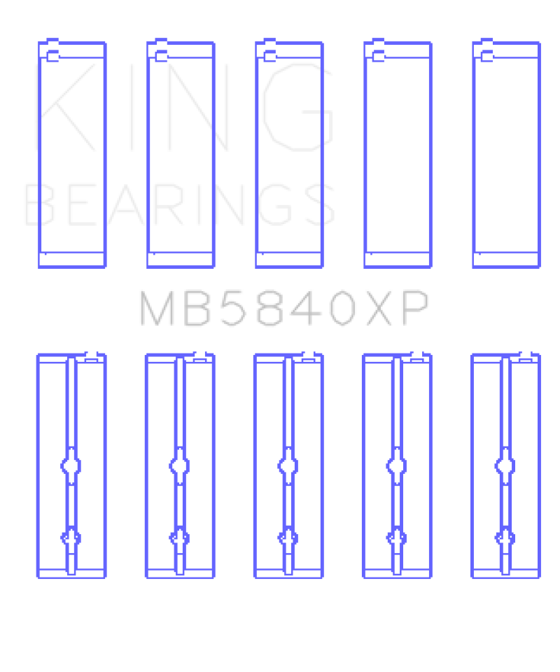 King Engine Bearings Chrysler/Dodge Gen 3 Hemi 5.7L/6.1L/6.4L Crankshaft Main Bearing Set (Set of 5)