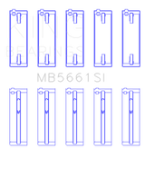 King Engine Bearings Volkswagen AMB/BYK/BBX Silicon Bi-Metal Aluminum Main Bearing Set - Size STD