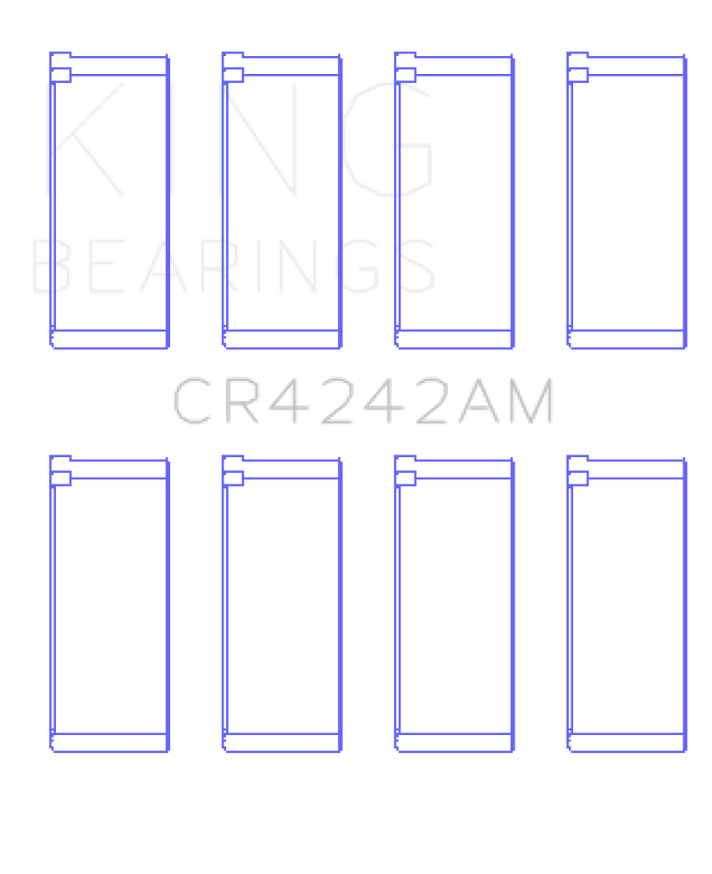 King Engine Bearings Honda 97ci 1.6L L4 B16A2/B16A3 Rod Bearing Set - Size STD