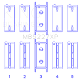 King Engine Bearings Mitsubishi 4G63/4G64 6 Bolt 1st Gen DSM Performance Main Bearing Set - Size STD