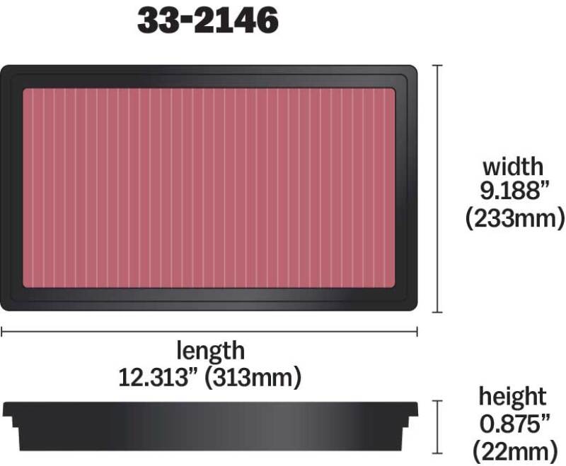 K&N Replacement Air Filter TOYOTA LANDCRUISER V8-4.7L; 1999-2000