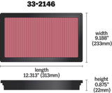 K&N Replacement Air Filter TOYOTA LANDCRUISER V8-4.7L; 1999-2000